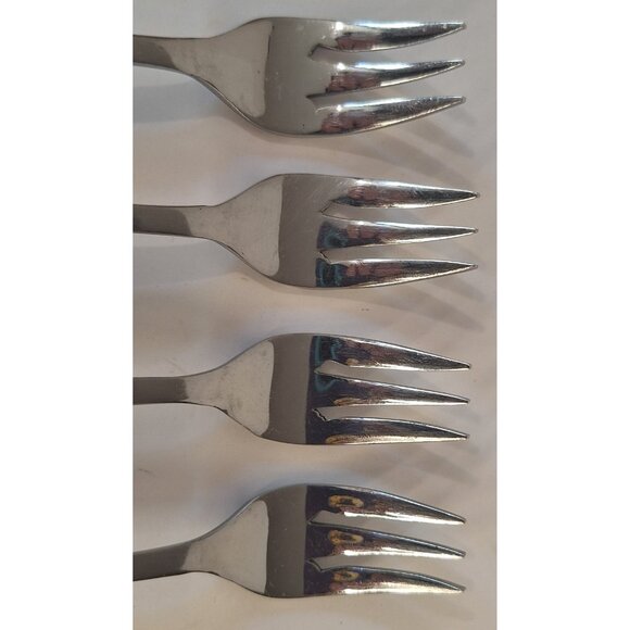 Dior Muffin by Grand Prix Seafood Forks Faux Wood Lot Of Four - Picture 4 of 15